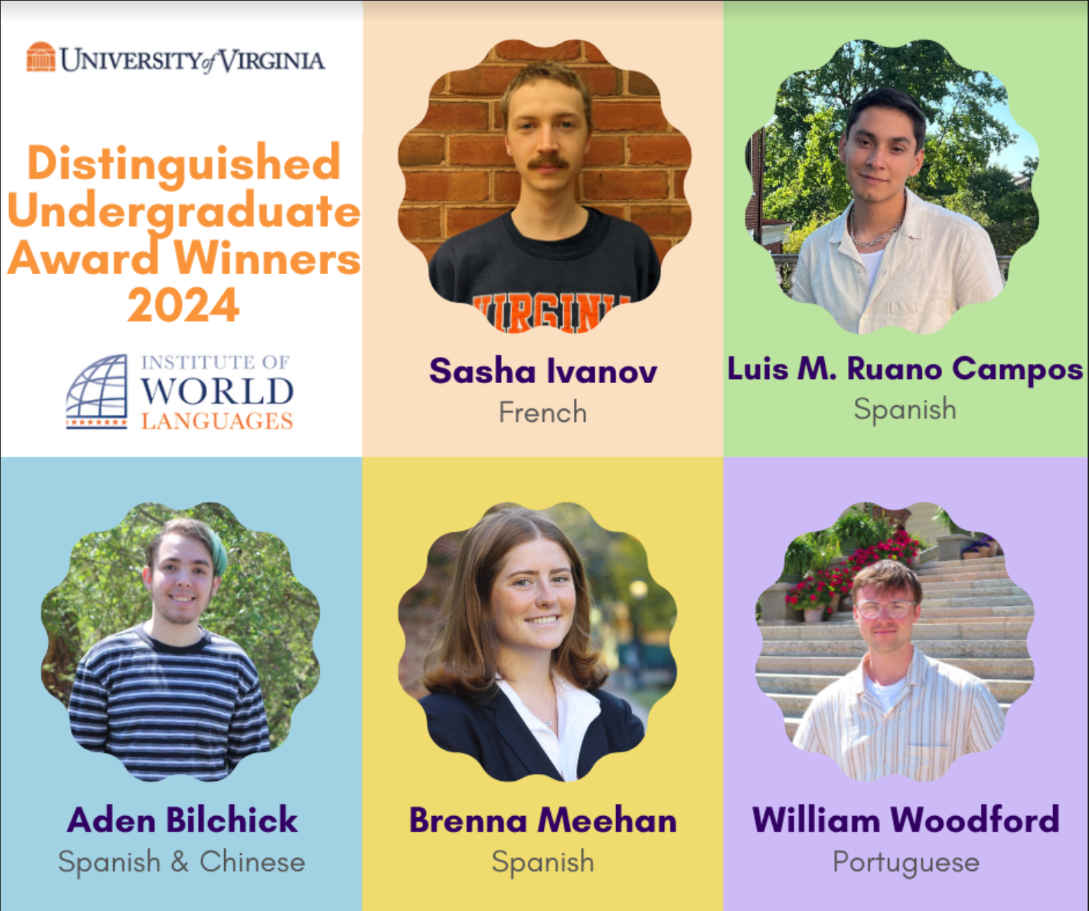 Distinguished Undergraduate Award Winners 2024
